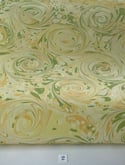 Marbled Paper Gouache on Sorbet Yellow - 1/2 sheets