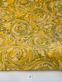 Image 3 of Marbled Paper Gouache on Citrine - 1/2 sheets