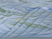 Image 5 of Marbled Paper Gouache Ripples on White - 1/2 sheet