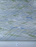 Marbled Paper Gouache Ripples on White - 1/2 sheet