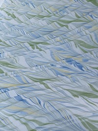 Image 1 of Marbled Paper Gouache Ripples on White - 1/2 sheet