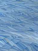 Marbled Paper Gouache Ripples on Azure Blue - 1/2 sheets