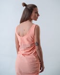 Vestido Laranja Cordão Lateral