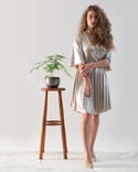 Vestido Bege Metalizado
