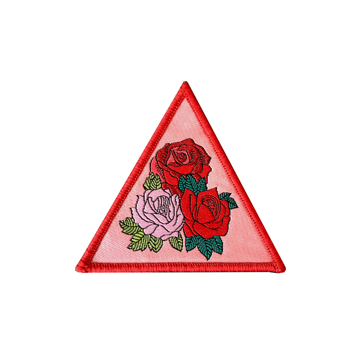 Triangle Roses Iron on Patch