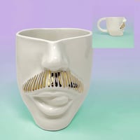 Image 2 of Moustache Mugs (Tongue) with 22Kt Gold