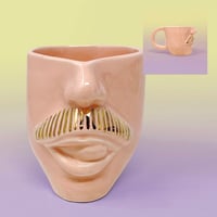 Image 3 of Moustache Mugs (Tongue) with 22Kt Gold