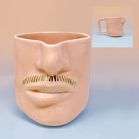 Image 2 of Moustache Mug (Teeth) with 22Kt Gold