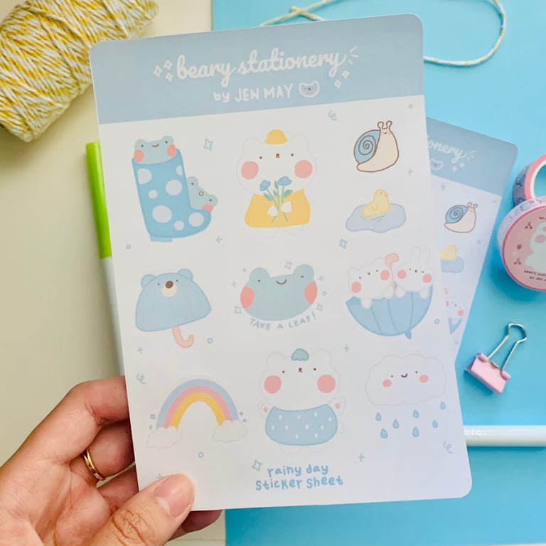 Rainy days sticker sheet stickers for bullet journal and -  Portugal