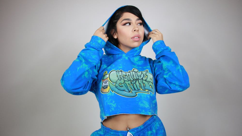 Image of Tye Dye Graffiti Crop Top Set