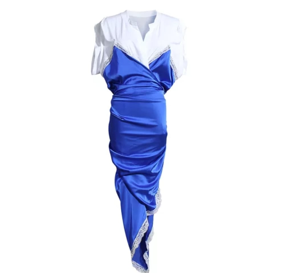 Lace Satin Dress