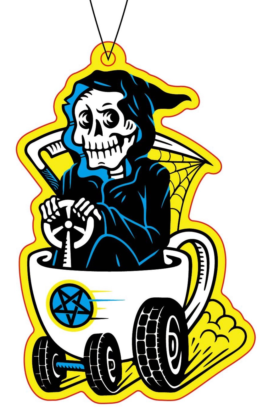 RR #134 Death By Coffee Hot Rod Reaper Air Freshener