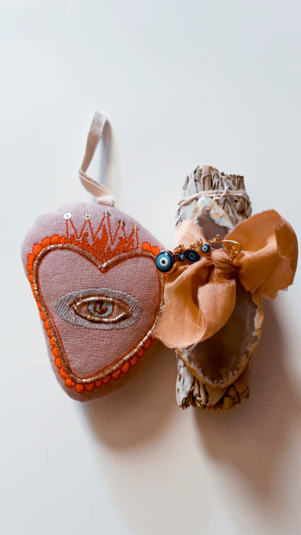 Image of heart scented ornaments