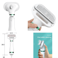 Pet hair dryer & brush 2in1