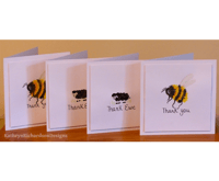 Image 5 of Bee Thank You Cards - Original Watercolour Designs - Greetings Card