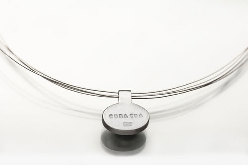 Image of "Love for you" teddy-bear silver pendant with photo, rock crystal · CURA TUA ·