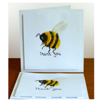 Image 2 of Bee Thank You Cards - Original Watercolour Designs - Greetings Card
