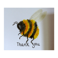 Image 3 of Bee Thank You Cards - Original Watercolour Designs - Greetings Card