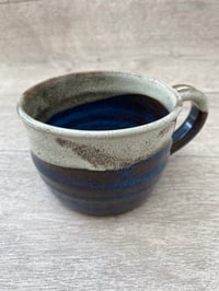 Image 2 of Blue cream cappuccino mugs