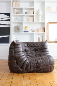 Image 1 of Ensemble chauffeuse d’angle + pouf 