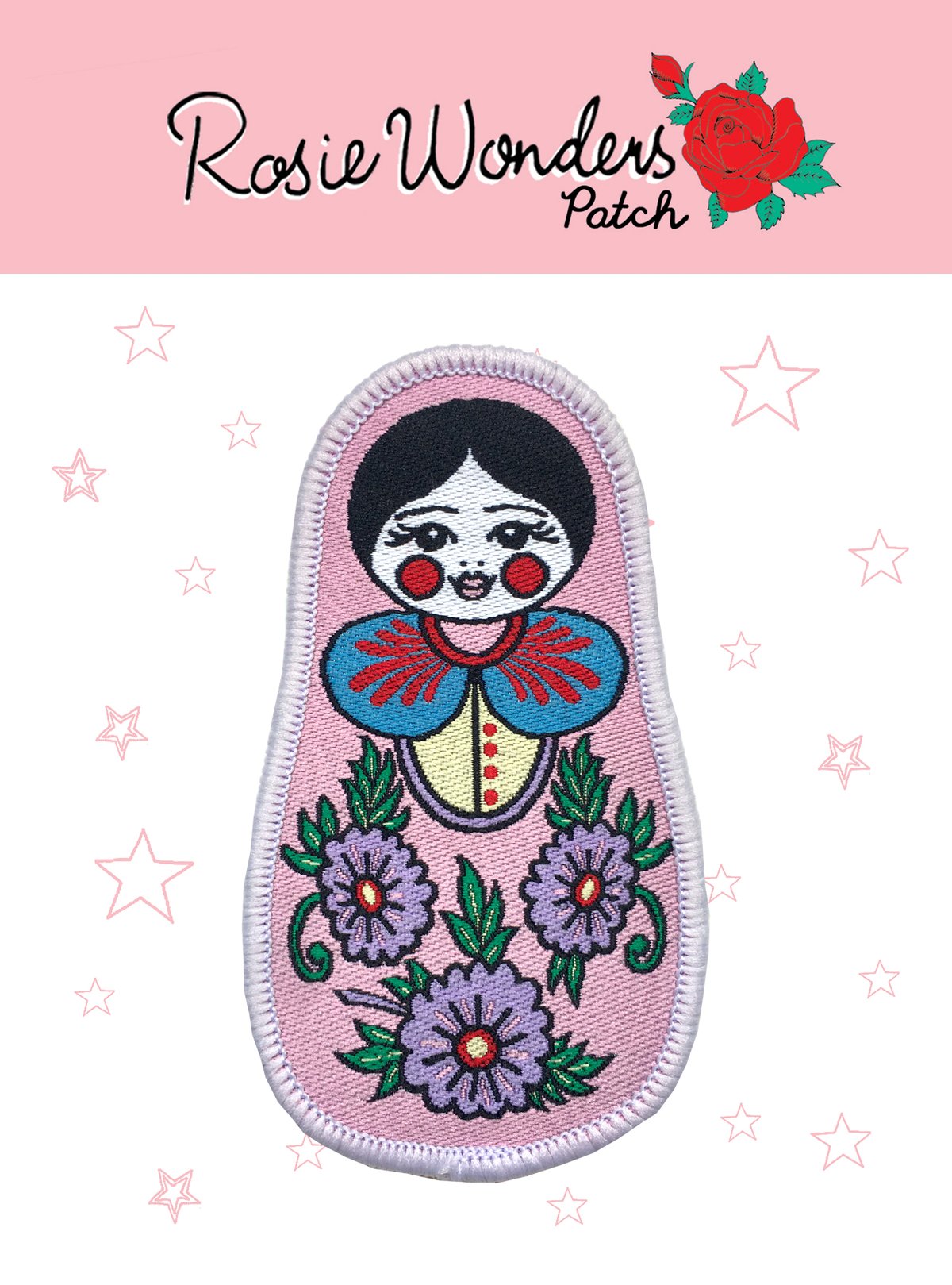 Russian Doll Iron on Patch 