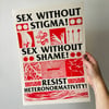 Sex Without Stigma Sex Without Shame A3 riso print