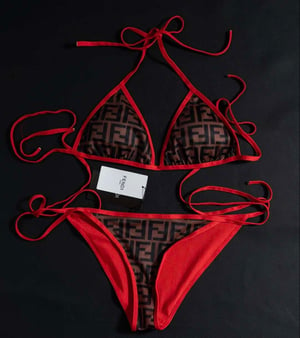 Image of F Red & Brown 2 Piece 