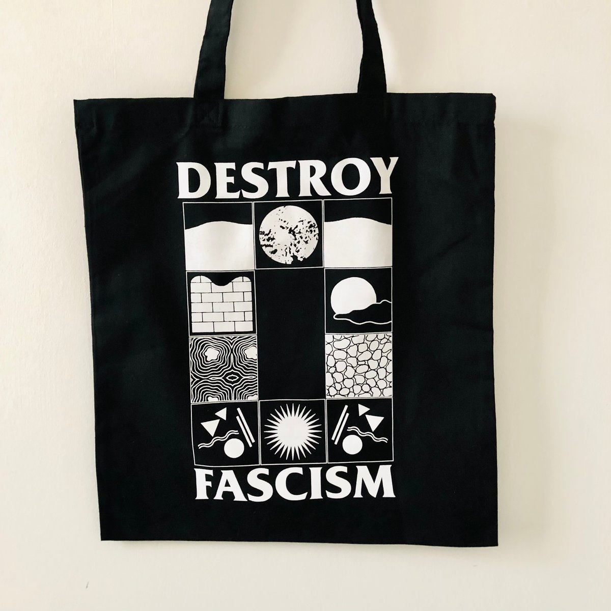 Image of Destroy Fascism tote bag