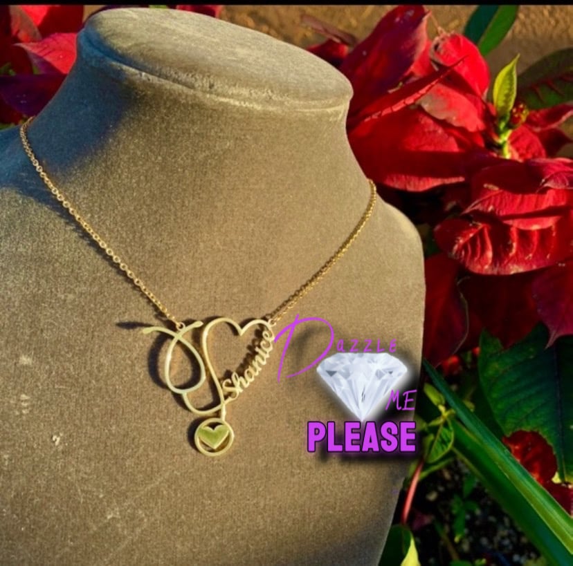 Image of Custom Stainless Steel Name Necklaces