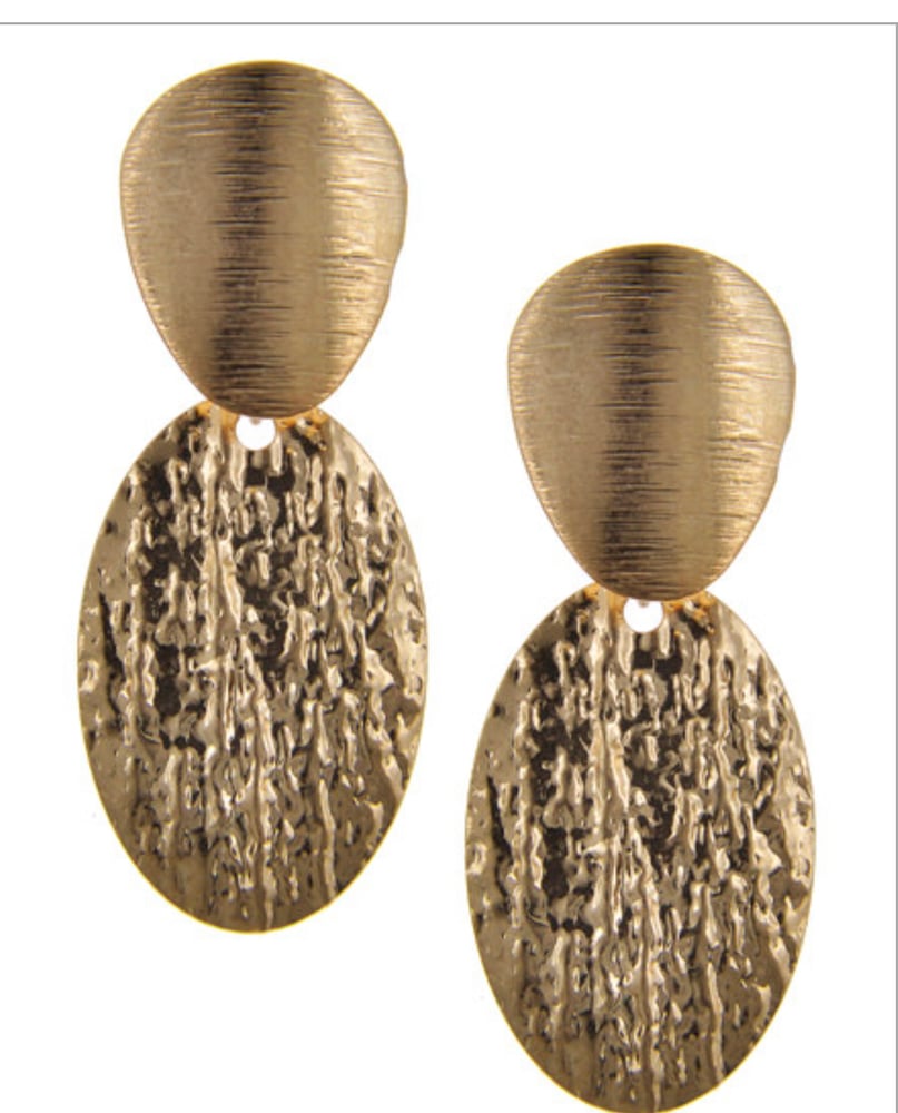 Image of Rustic Gold Earrings
