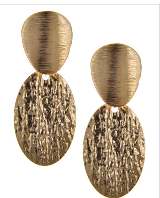 Image of Rustic Gold Earrings