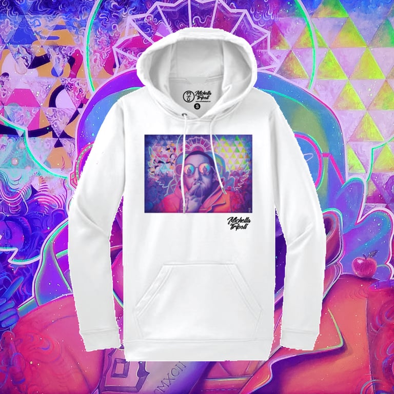 RIP Mac hoodie Art by Michella Tripoli