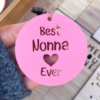 Image 2 of Mother's Day Key Ring. 8 Colours. Personalised Key Chain for Mum. 