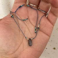 Image 1 of dark moss aquamarine necklace