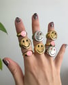 LARGE & SMALL SOLID SMILEY RINGS