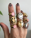 LARGE & SMALL SOLID SMILEY RINGS