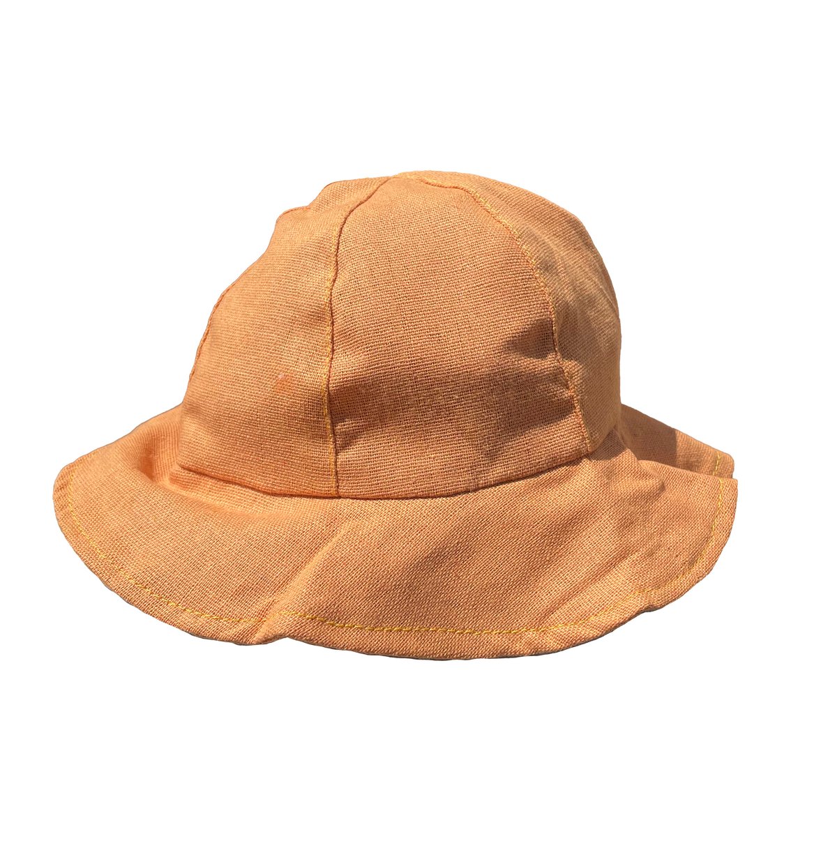 Image of Little Linen bucket hat - Orange (WAS £12)