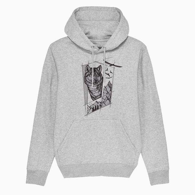 Wolf Mountain Hoodie Organic Cotton