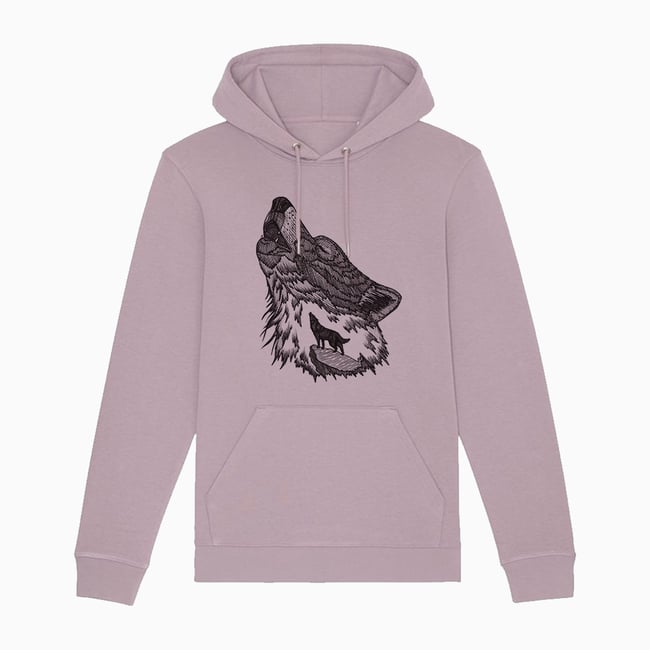 Howling Wolf Hoodie Organic Cotton