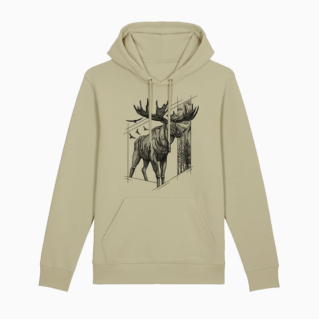 Wild Moose Hoodie Organic Cotton