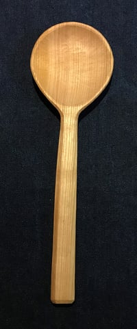 Image 1 of Large Round Bowled Wild Cherry serving spoon