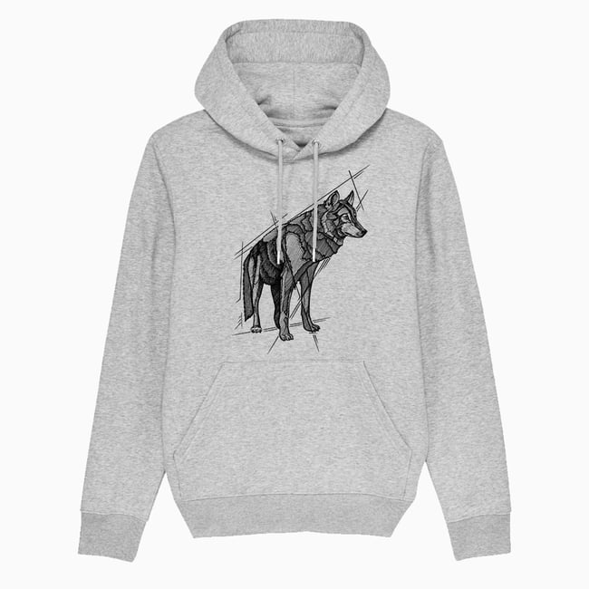 Wolf Pose Hoodie Organic Cotton