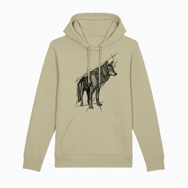 Wolf Pose Hoodie Organic Cotton