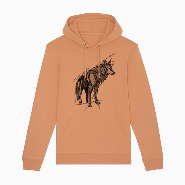 Wolf Pose Hoodie Organic Cotton