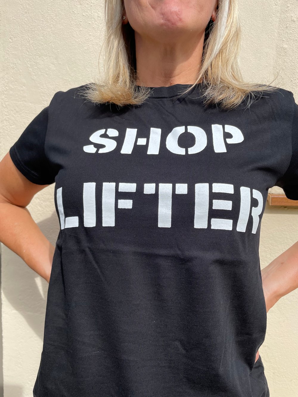 Image of SHOP LIFTER LADIES T-SHIRT (enter choice of free print in notes)