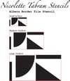 Albers Tile Border Stencil for Floors, Walls and Furniture I Geometric Tile Border Stencil