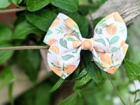 Vintage Orange Blossoms Pinwheel Bow