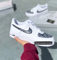 Image 1 of Dior Grey and Black Custom Airforces