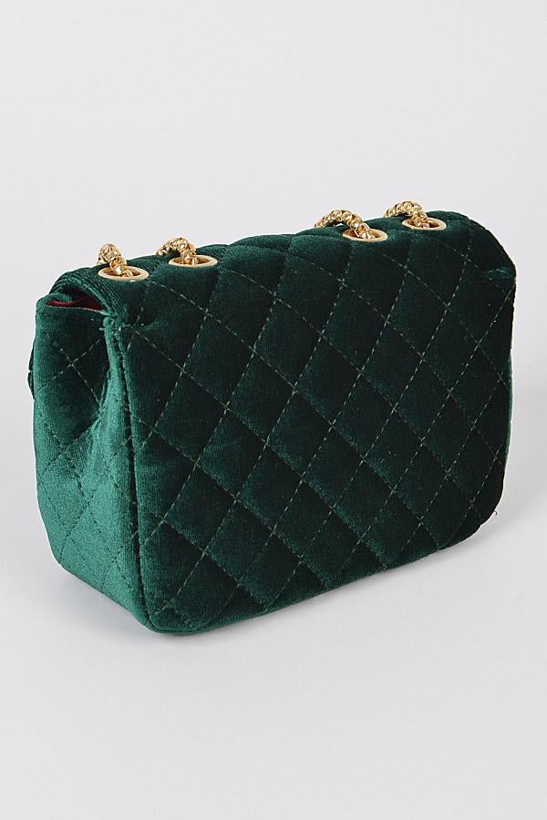 Image of Velvet Gold-Chained Clutch