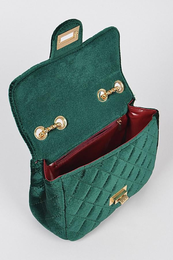 Image of Velvet Gold-Chained Clutch